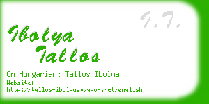 ibolya tallos business card